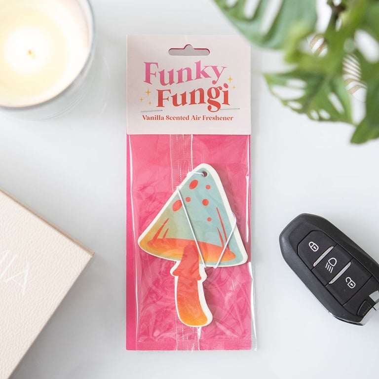 Mushroom Vanilla Scented Air Freshener - Natural Car Fragrance