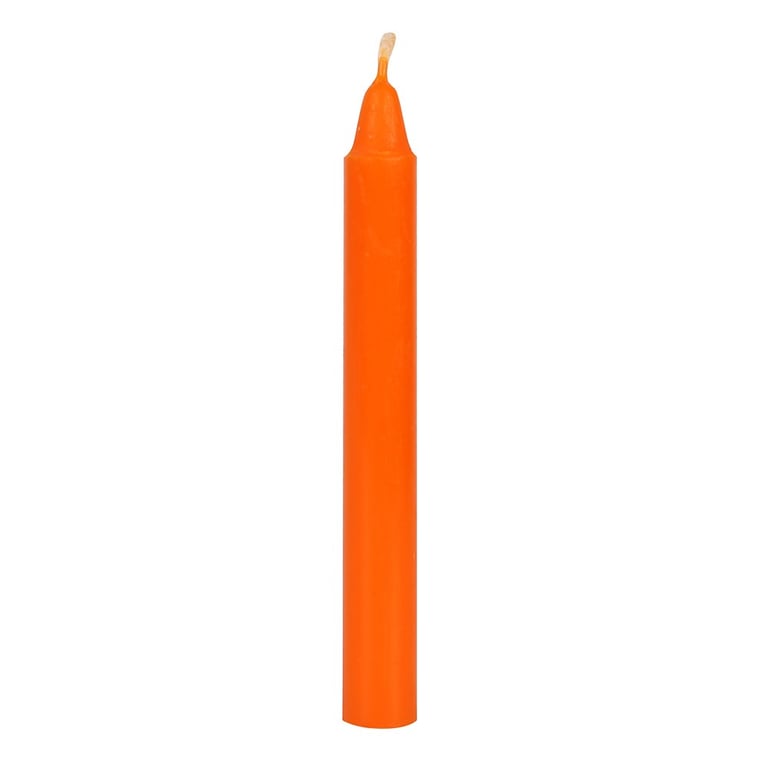 Orange Spell Candles - Attract Confidence & Ambition with Ritual Magic - 12 Pack Vegan