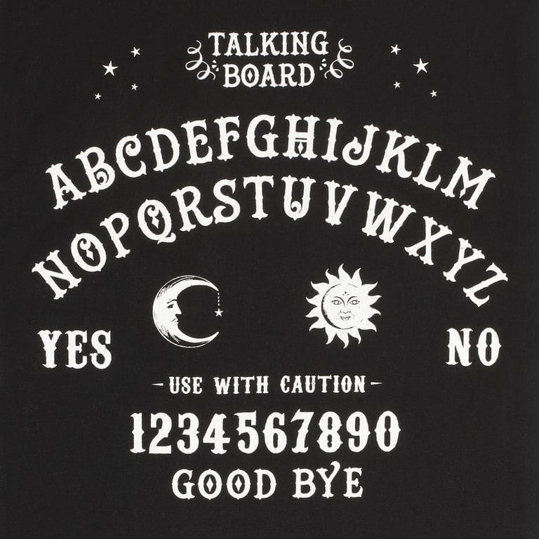 Polycotton Talking Board Tote Bag - Eco-Friendly Reusable Shopping Bag with Gothic Design