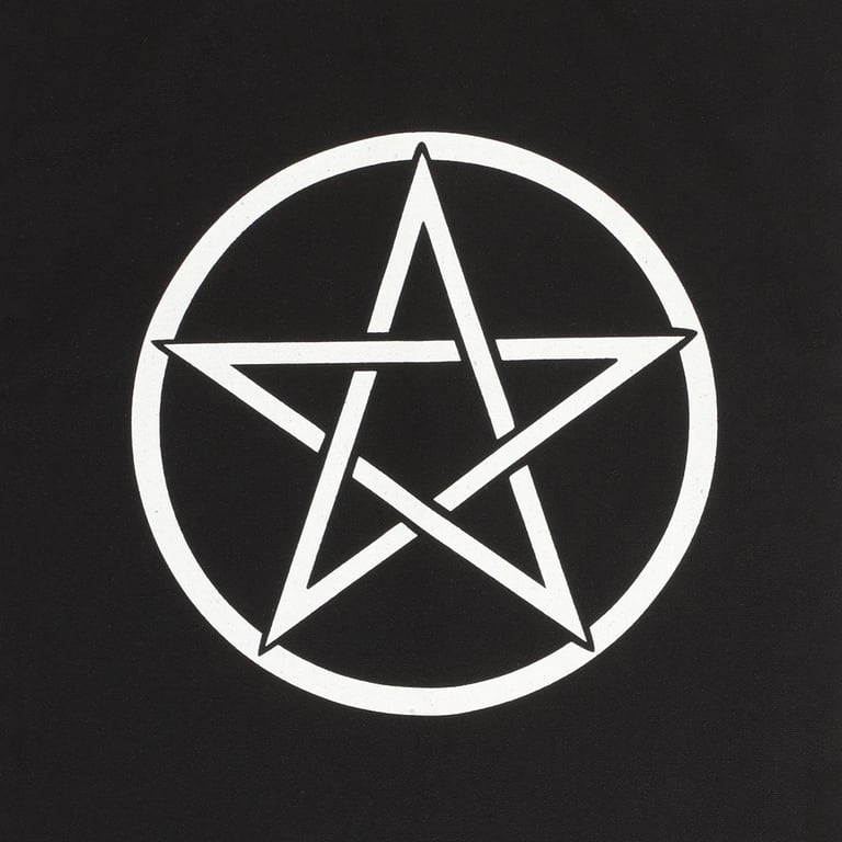 Pentagram Polycotton Tote Bag - Eco-Friendly Large Capacity Weekly Shop Bag
