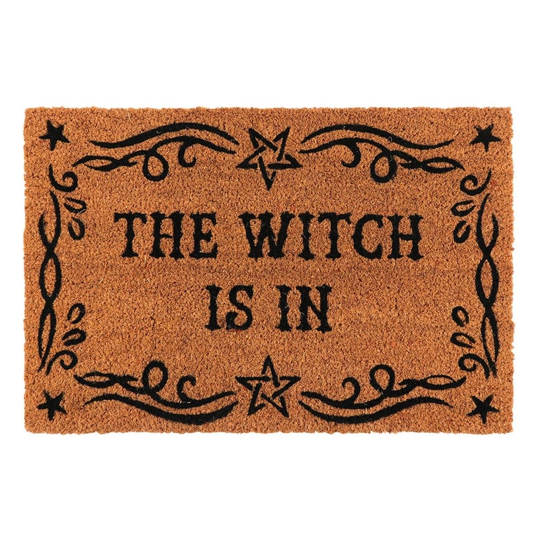 Natural The Witch Is In Indoor Doormat - Fun Home Decor Accessory