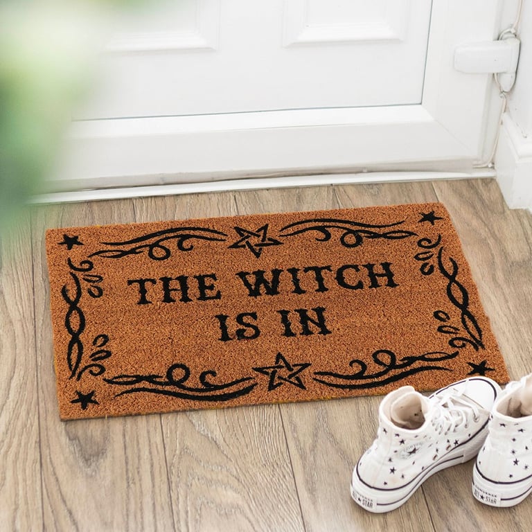 Natural The Witch Is In Indoor Doormat - Fun Home Decor Accessory