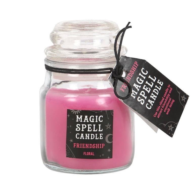 Floral Friendship Spell Candle Jar - Attracts Kindness and Nurturing Energy