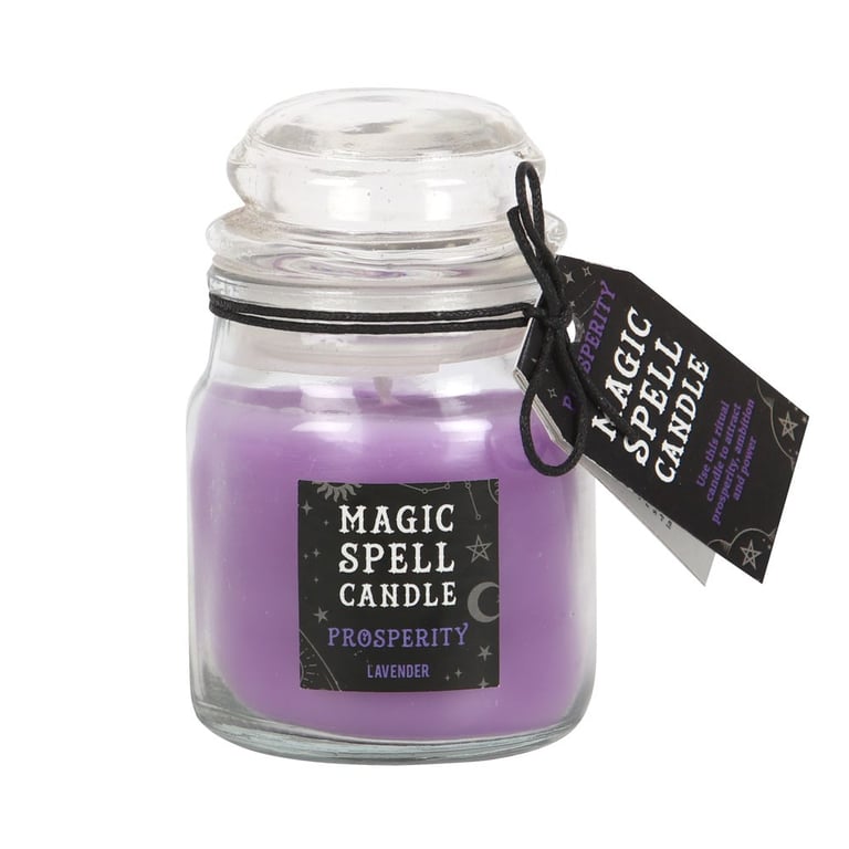 Lavender Prosperity Spell Candle Jar - Attract Success and Growth with Our Paraffin Wax Candle