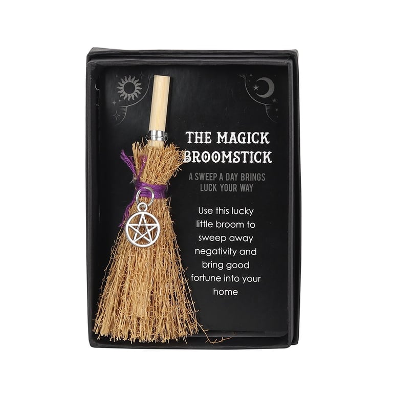 Pentagram Mini Magick Broomstick - Sweep Away Negativity and Attract Luck