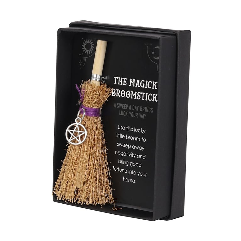 Pentagram Mini Magick Broomstick - Sweep Away Negativity and Attract Luck