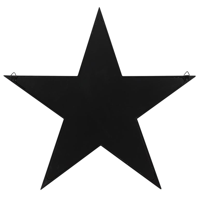 Black Framed Pentagram Mirror - Alternative Home Decor Statement Piece