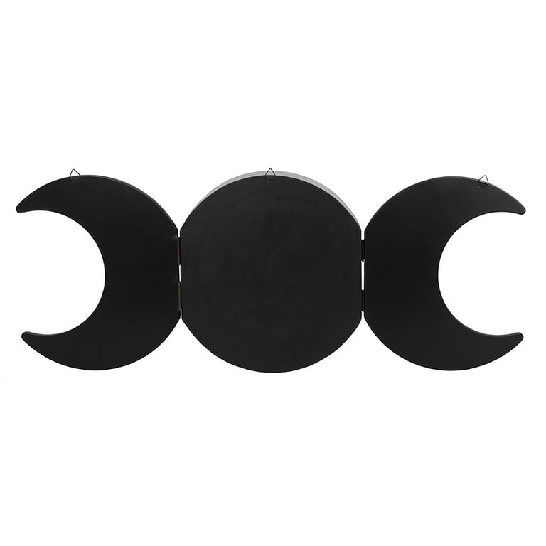 Black Triple Moon Shelving Display - Stylish Home Storage Solution & Decorative Focal Point