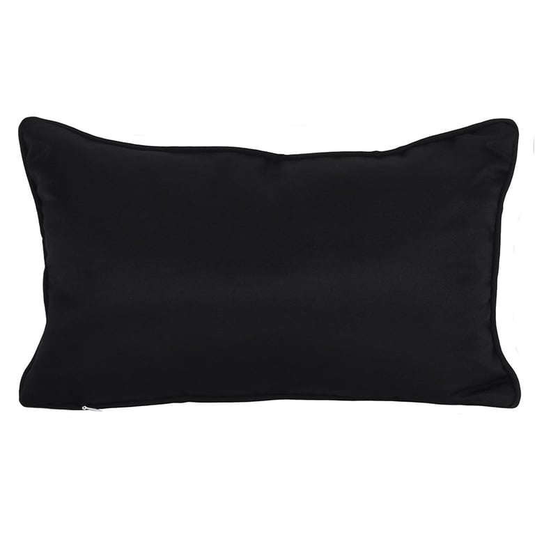 Black and White Talking Board Cushion with Zip Closure - Home Decor