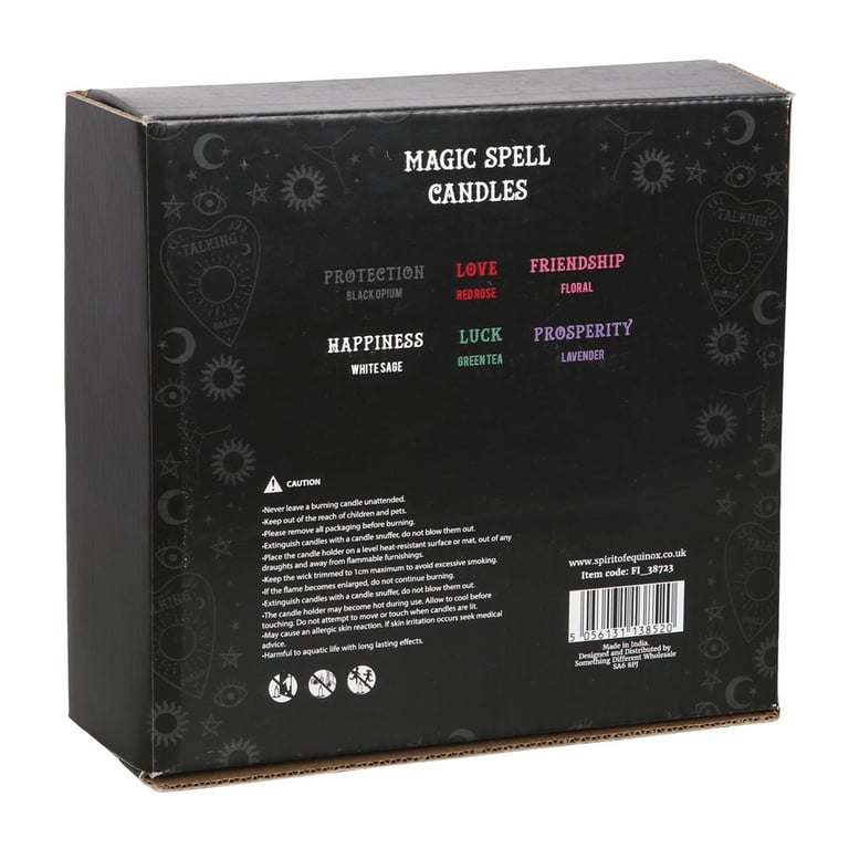 Magic Spell Candle Jar Gift Set - 6 Scented Candles for Witchcraft and Spellwork