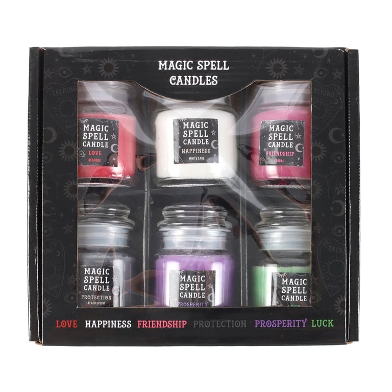 Magic Spell Candle Jar Gift Set - 6 Scented Candles for Witchcraft and Spellwork