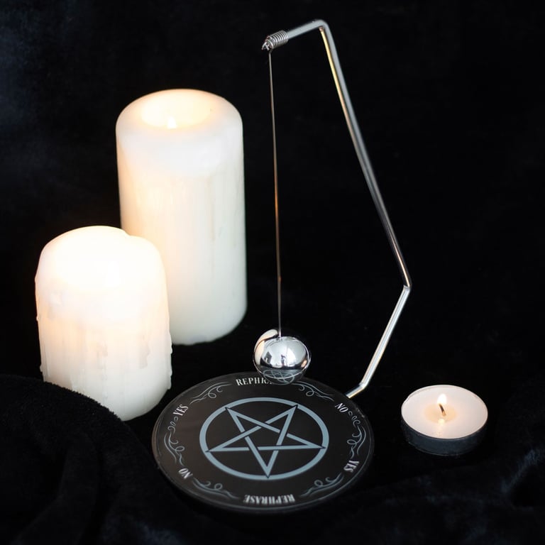 Gothic Pentagram Pendulum Decision Maker - Mystical Guidance for Home and Office