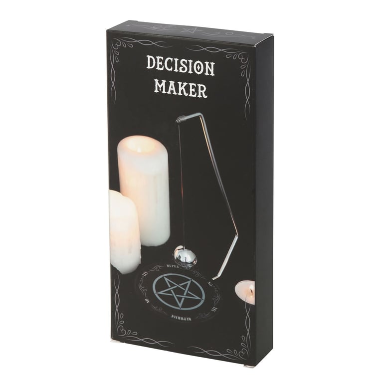 Gothic Pentagram Pendulum Decision Maker - Mystical Guidance for Home and Office