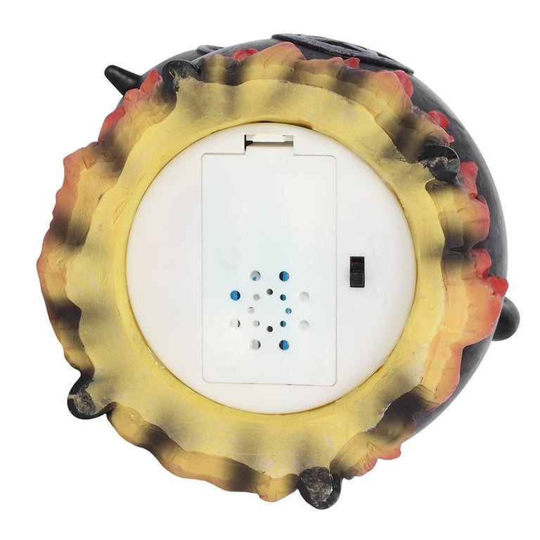 Resin Cauldron Burner - Backflow Incense Holder with Flame Accented Pentagram Design
