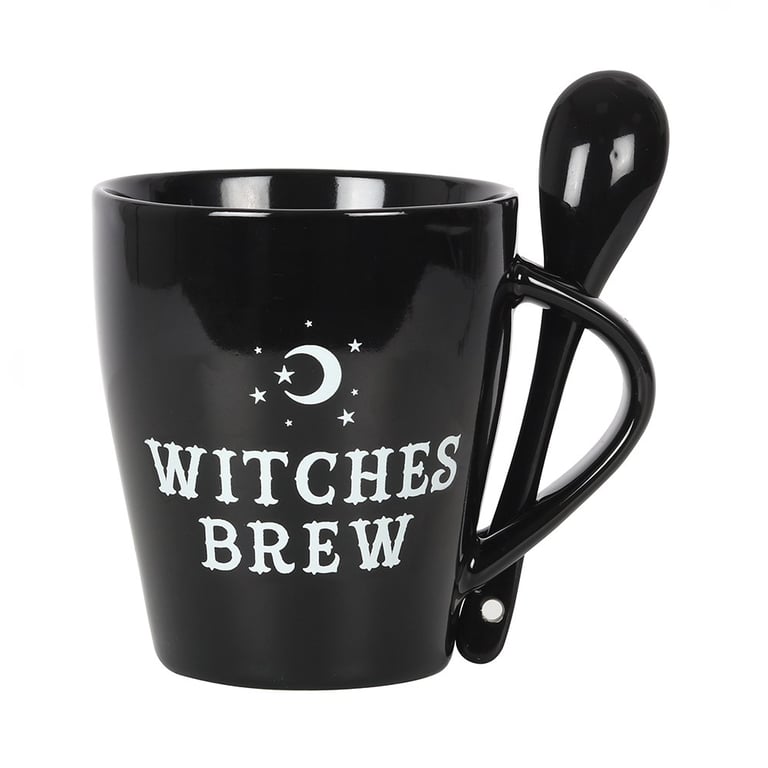 Witches Brew Mug and Spoon Set - Magical 500ml Capacity Dishwasher Safe Kitchenware