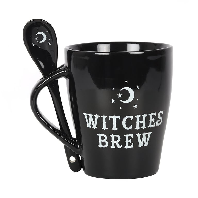 Witches Brew Mug and Spoon Set - Magical 500ml Capacity Dishwasher Safe Kitchenware