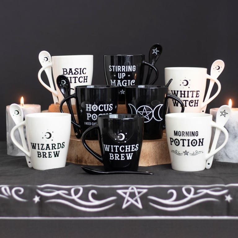 Witches Brew Mug and Spoon Set - Magical 500ml Capacity Dishwasher Safe Kitchenware