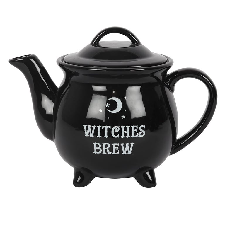 Witches Brew Ceramic Cauldron Tea Set - Enchanting Coven Meeting Essentials