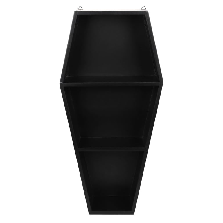 Coffin Shelving Display - Unique Home Decor Storage Solution for Ornaments and Figurines