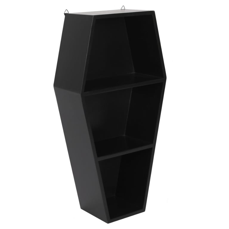 Coffin Shelving Display - Unique Home Decor Storage Solution for Ornaments and Figurines