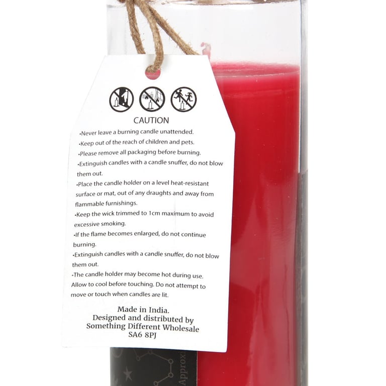 Rose Love Spell Tube Candle - 70hr Burn Time, Rose Scented, Red Pillar Candle for Love Spells and Romance
