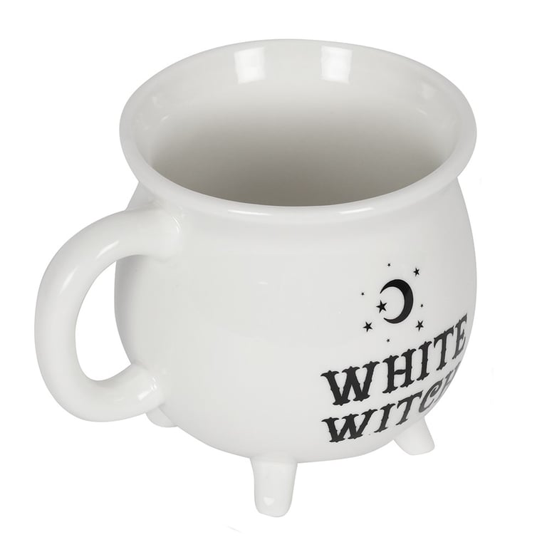 White Witch Cauldron Mug - Microwave & Dishwasher Safe