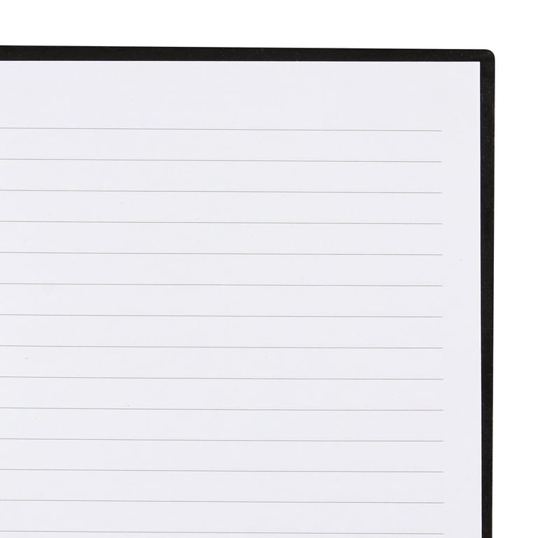 Book of Spells Velvet A5 Notebook - 100 Lined Pages, Occult Journal with Black Finish and White Pentagram Design