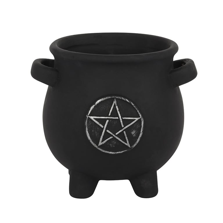 Pentagram Cauldron Terracotta Plant Pot - Witch Approved Home Decor