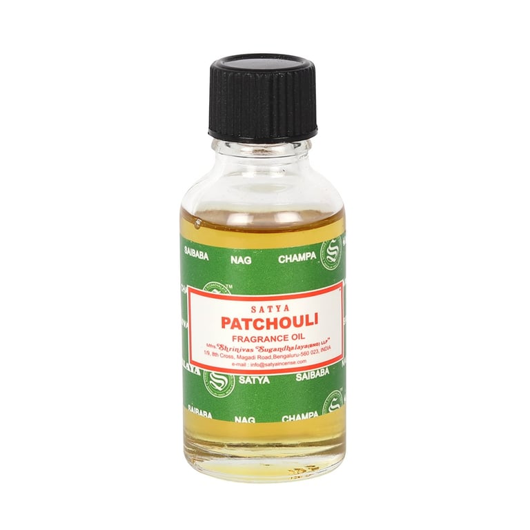 Satya Patchouli Fragrance Oil Set - 12 x 30ml Bottles for Aromatherapy Use