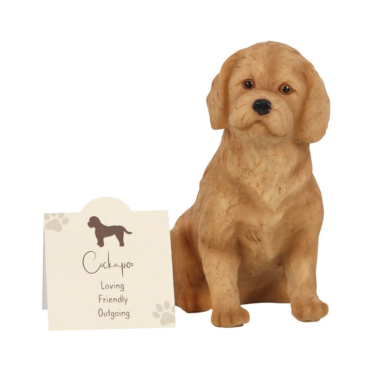 Cockapoo Resin Dog Ornament - Adorable Pet Memorial Gift Decoration