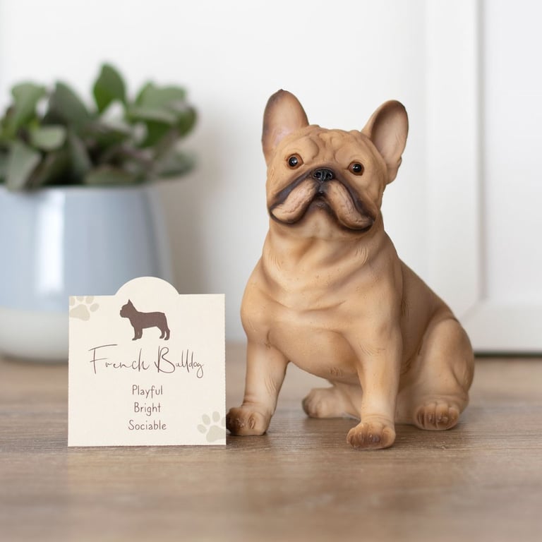 French Bulldog Resin Ornament - Playful Pet Memorial Gift Decoration