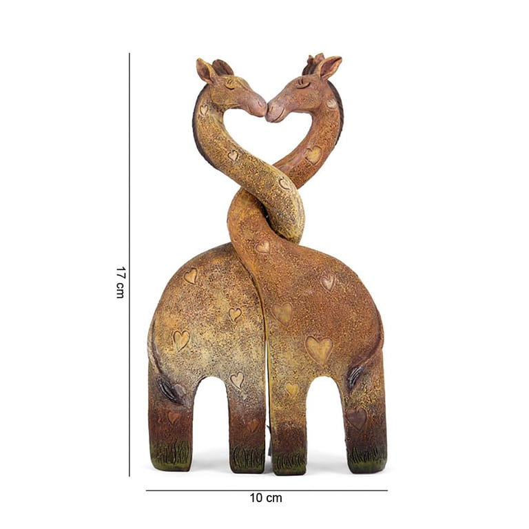 Ethically Sourced Giraffe Family Ornament - Slot Together Home Decor