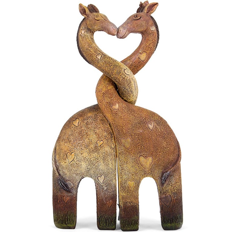 Ethically Sourced Giraffe Family Ornament - Slot Together Home Decor