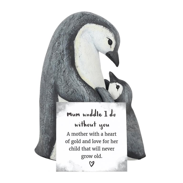 Mum Waddle I Do Without You Penguin Home Decor Ornament - A Loving Reminder of Mother Child Bond