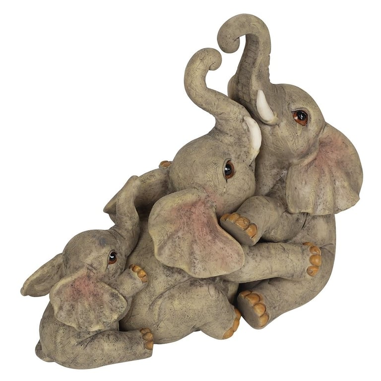 Elephant Family Ornament - Symbolizing Enduring Love and Family Bonds