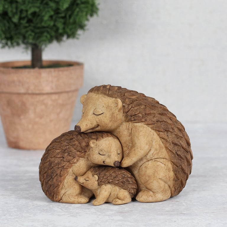 Hedgehog Family Ornament - Sentimental Home Decor Gift with Baby Hedgehog Charm and Moonlit Message