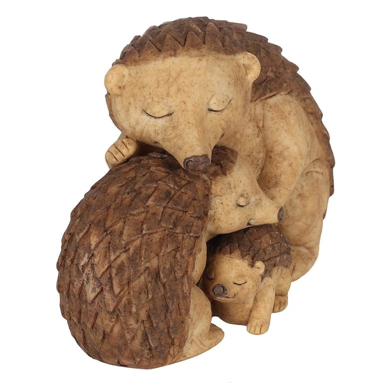 Hedgehog Family Ornament - Sentimental Home Decor Gift with Baby Hedgehog Charm and Moonlit Message