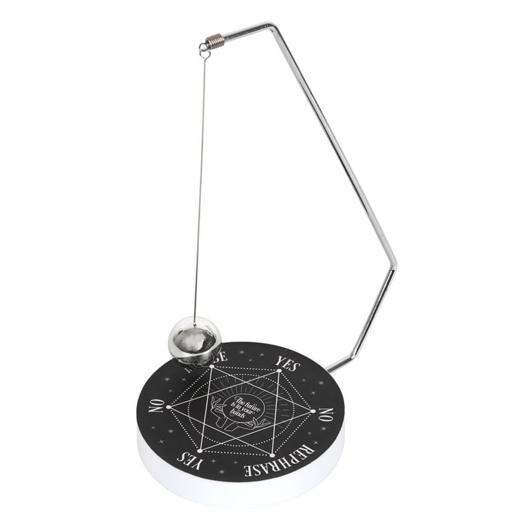 Pendulum Decision Maker - Metal Destiny Tool with 6 Responses for Yes or No Questions