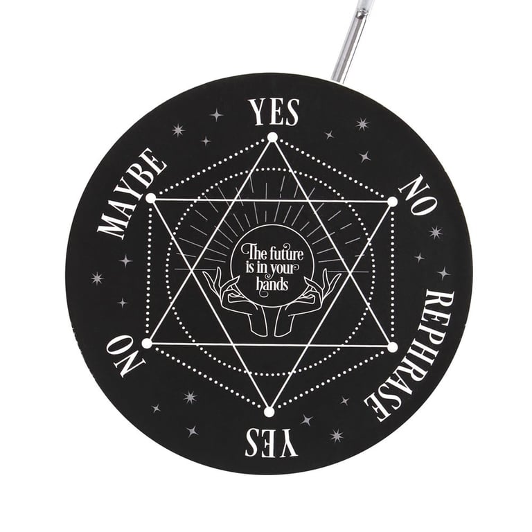 Pendulum Decision Maker - Metal Destiny Tool with 6 Responses for Yes or No Questions