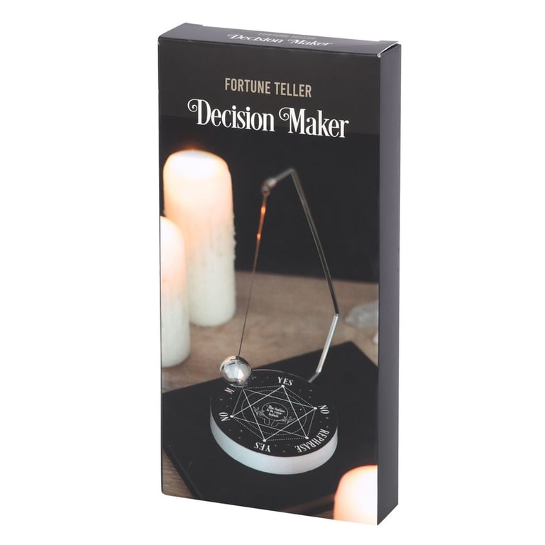 Pendulum Decision Maker - Metal Destiny Tool with 6 Responses for Yes or No Questions