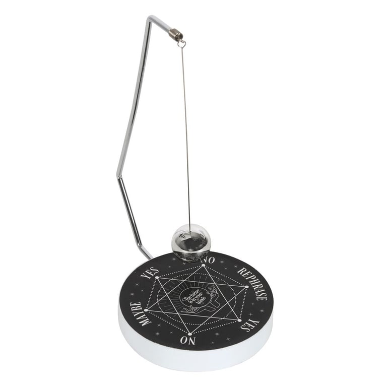 Pendulum Decision Maker - Metal Destiny Tool with 6 Responses for Yes or No Questions
