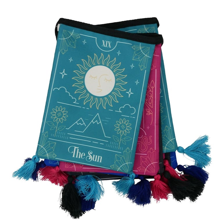 Modern Tarot Card Fabric Bunting - Mystical Home Office Decoration