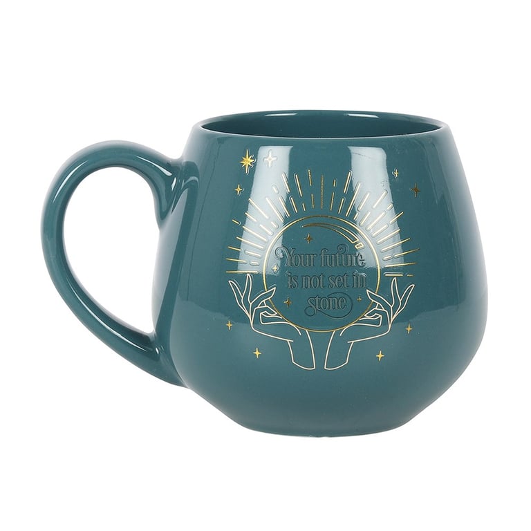 Green Fortune Teller Colour Changing Mug - Mystical Crystal Ball Design with Hidden Message