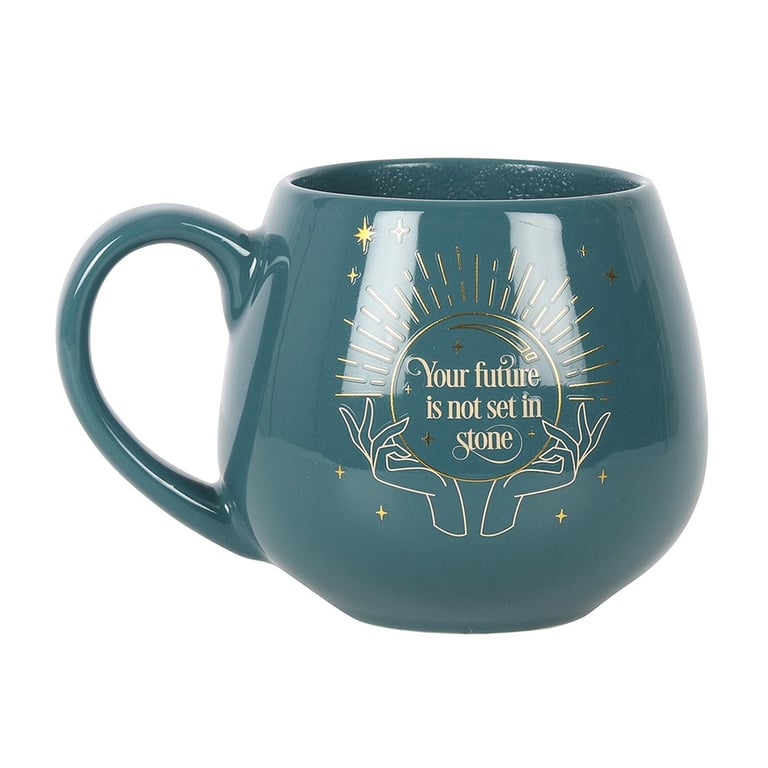 Green Fortune Teller Colour Changing Mug - Mystical Crystal Ball Design with Hidden Message