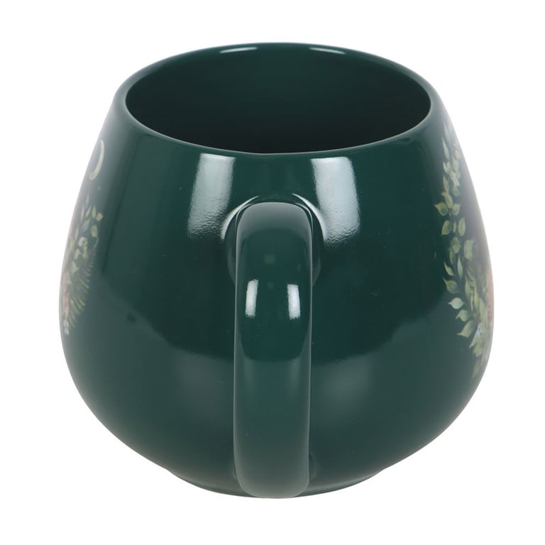 Green Fawn Ceramic Mug - 500ml Forest Themed Animal Lover Gift