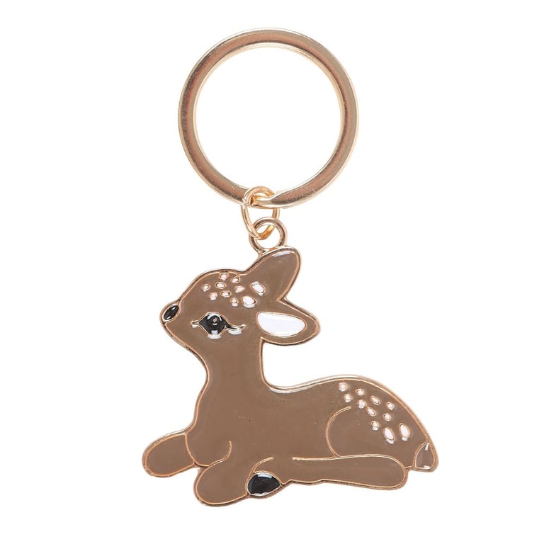 Felicity Fawn Baby Deer Keyring - Sweet Enamel Charm Keychain Gift
