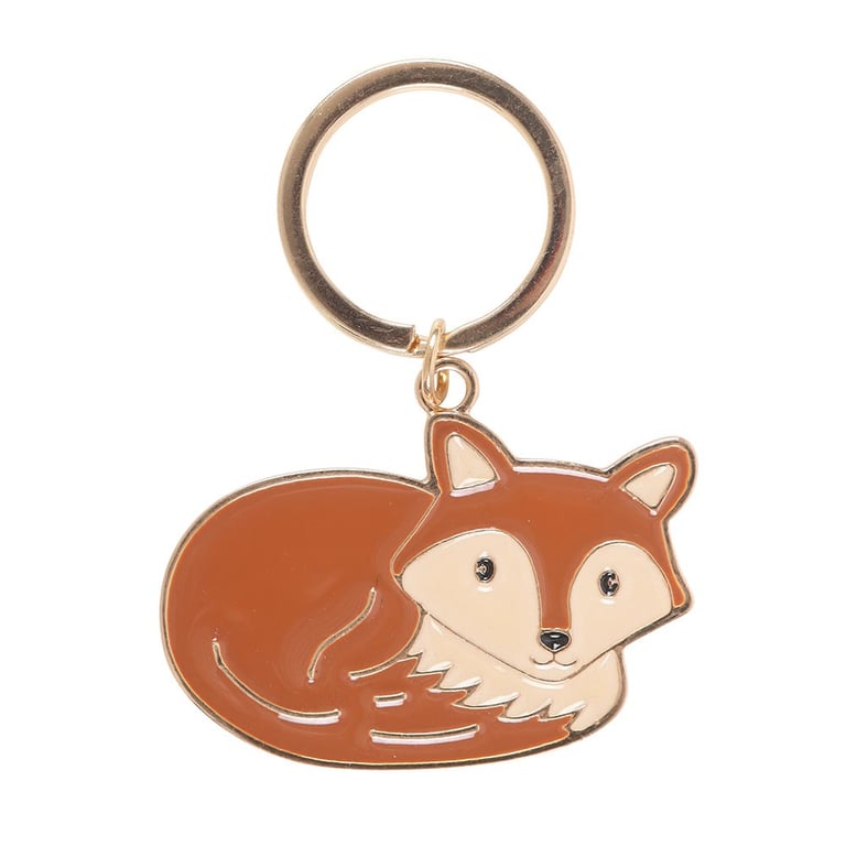 Freddie Fox Enamel Keyring - Adorable Animal Themed Accessory for Keys