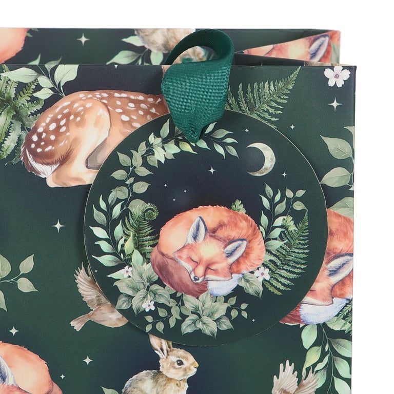 23cm Fawn and Friends Sturdy Forest Print Gift Bag
