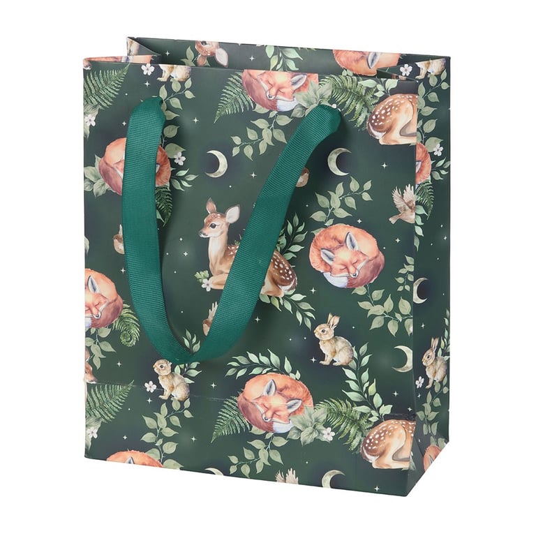 23cm Fawn and Friends Sturdy Forest Print Gift Bag