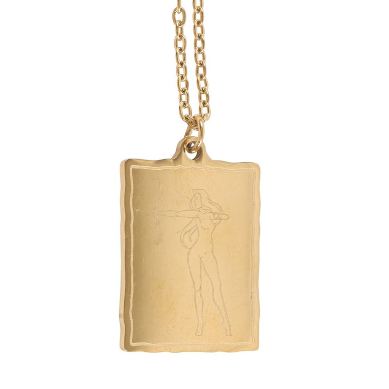 Athena Goddess Talisman Necklace: Wisdom & Strength in Stainless Steel